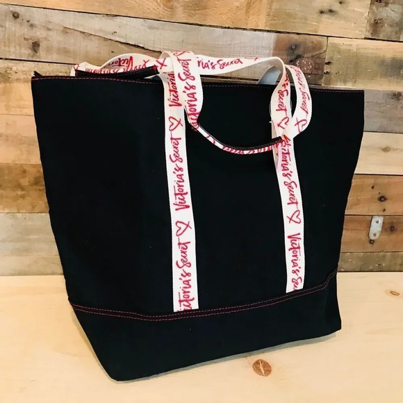 NWT Victoria’s Secrets Large Canvas Tote - Picture 1 of 4